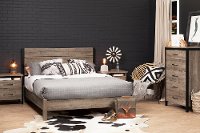 12272 Weathered Oak Full Platform Bed - Munich-6