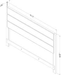 12273 Modern Farmhouse Weathered Oak Full Headboard - Munich-3