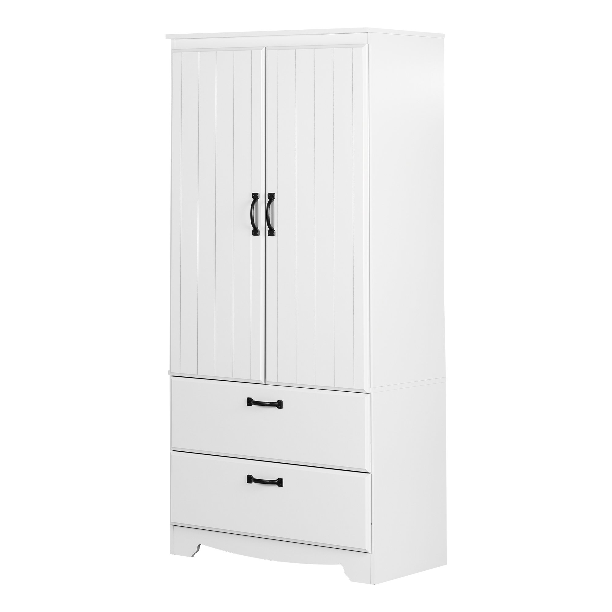 12275 Cottage White Wardrobe Armoire - Farnel-8