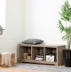 12315 Weathered Oak Cubby Storage Bench - Vito