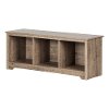 12315 Weathered Oak Cubby Storage Bench - Vito-2