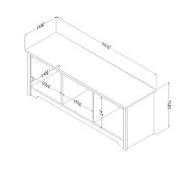 12315 Weathered Oak Cubby Storage Bench - Vito-5