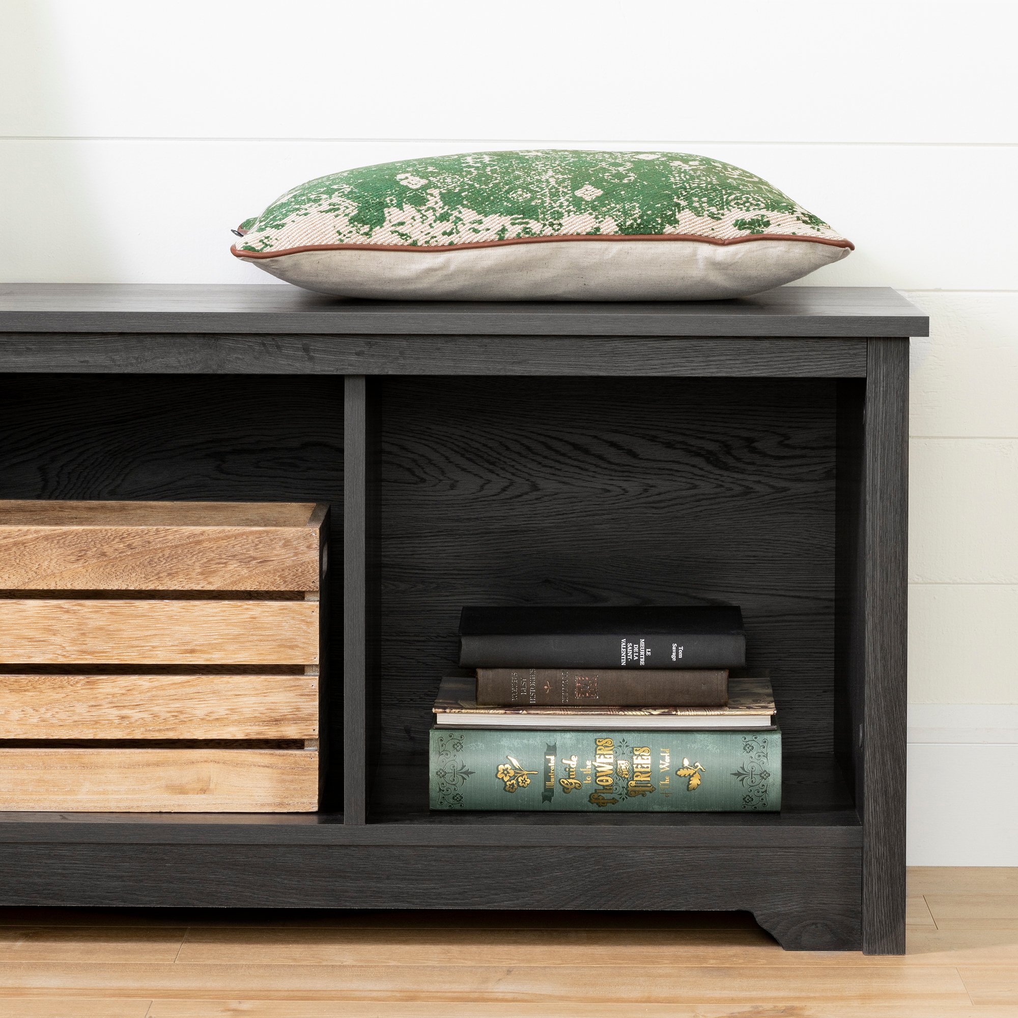 12316 Gray Oak Cubby Storage Bench - Vito-4