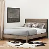 12322 Munich Weathered Oak Full Platform Bed Set - South Shore