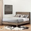 12322 Weathered Oak Full Platform Bed with Headboard - Munich
