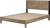 12322 Weathered Oak Full Platform Bed with Headboard - Munich-2