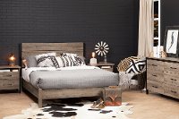 12322 Weathered Oak Full Platform Bed with Headboard - Munich-5