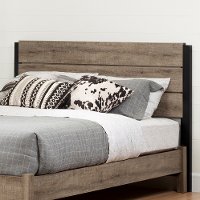 12322 Weathered Oak Full Platform Bed with Headboard - Munich-6