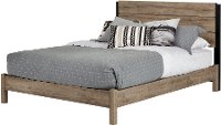12322 Weathered Oak Full Platform Bed with Headboard - Munich-8