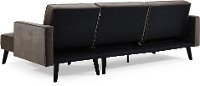Cozy Chestnut Brown Convertible Sectional Sofa Bed with Chaise - Jenna-6