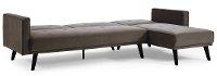 Cozy Chestnut Brown Convertible Sectional Sofa Bed with Chaise - Jenna-7