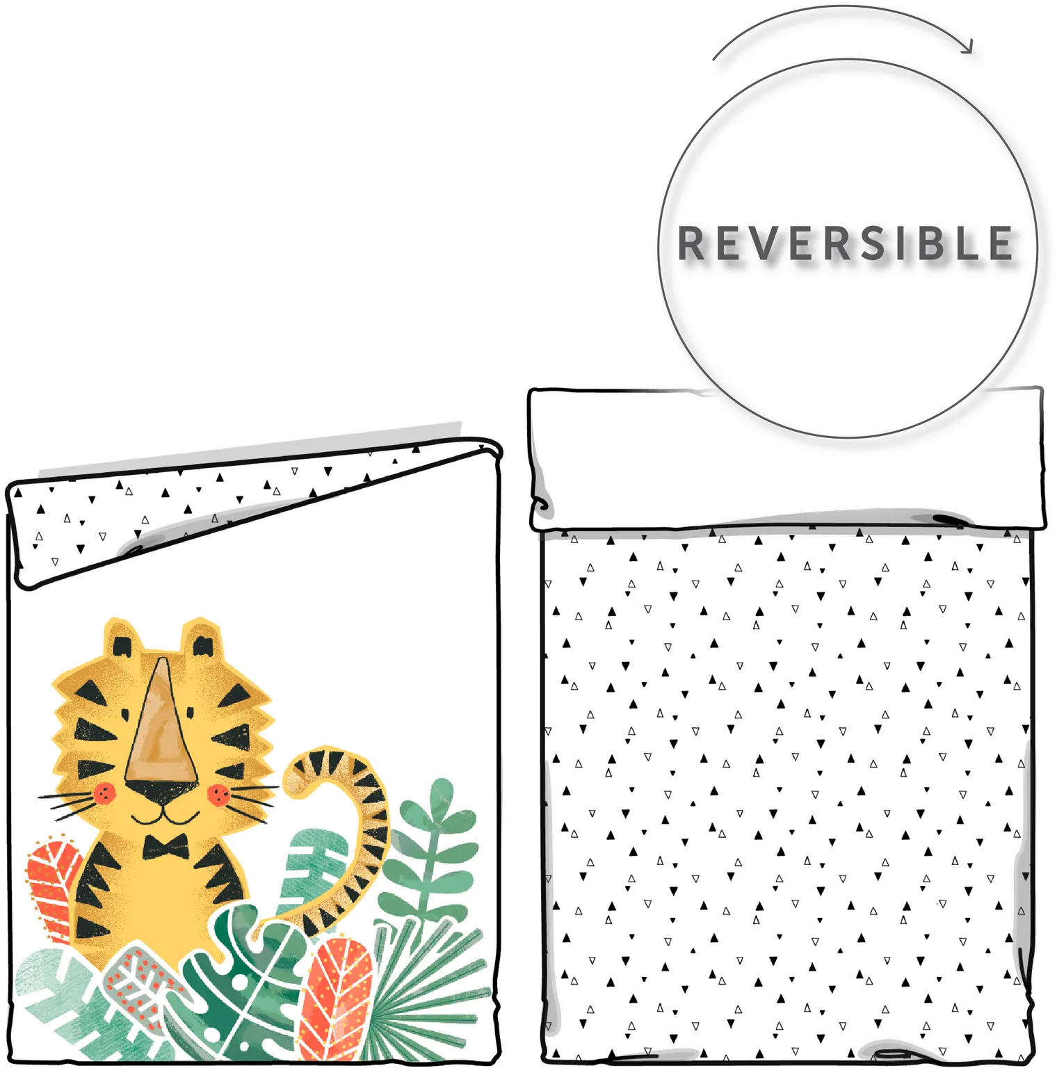 100349 Black and White 4 Piece Crib Bedding Set - DreamIt-4