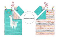 100356 Festive Llama Turquoise 5 Piece Twin Bedding Set - DreamIt-3