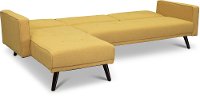 Madrid Mustard Yellow Convertible Sectional Sofa Bed with Chaise - Jenna-2
