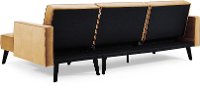Madrid Mustard Yellow Convertible Sectional Sofa Bed with Chaise - Jenna-4
