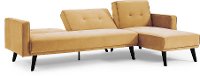 Madrid Mustard Yellow Convertible Sectional Sofa Bed with Chaise - Jenna-6