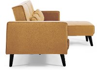 Madrid Mustard Yellow Convertible Sectional Sofa Bed with Chaise - Jenna-7