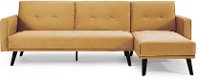 Madrid Mustard Yellow Convertible Sectional Sofa Bed with Chaise - Jenna-8