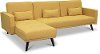 Mustard Yellow Convertible Sectional Sofa Bed with Chaise - Jenna