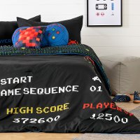 100358 Video Game Black 5 Piece Full Bedding Set - DreamIt