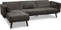 Cozy Granite Gray Convertible Sectional Sofa Bed with Chaise - Jenna-3