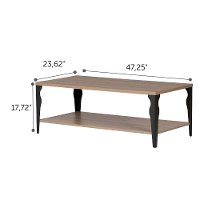 11843 Antique Oak Coffee Table - Baleti-7