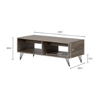 12117 Oak Caramel Coffee Table with Storage - Evane-6