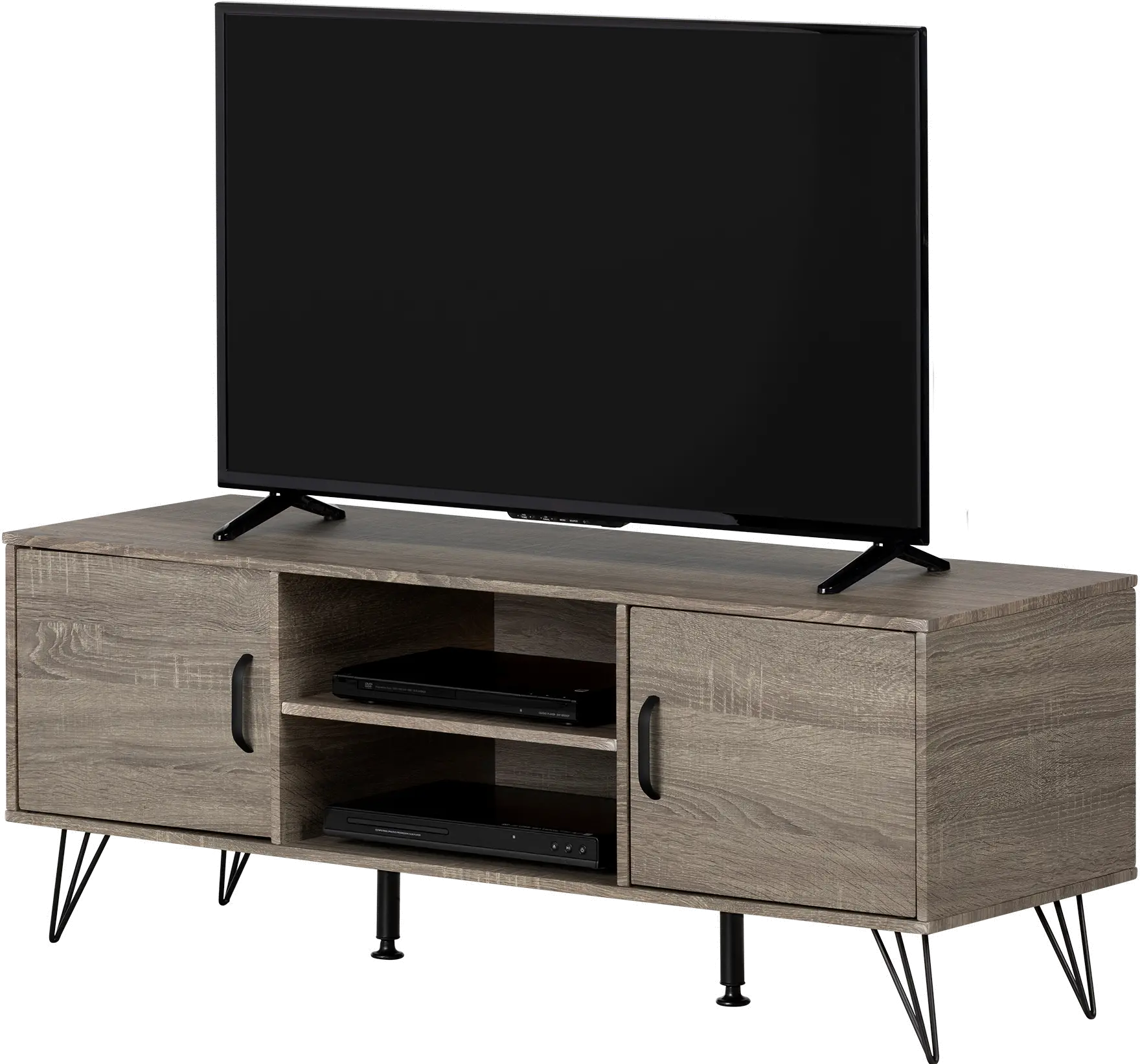 12118 Evane 47 inch Oak Caramel TV Stand with Doors-5
