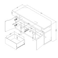 12209 Pure White and Weathered Oak Corner TV Stand - Reflekt-8