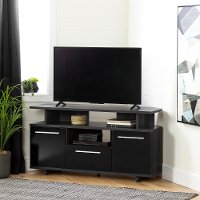 12210 Gray Oak and Black Corner TV Stand - Reflekt