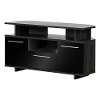 12210 Gray Oak and Black Corner TV Stand - Reflekt-2