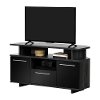 12210 Gray Oak and Black Corner TV Stand - Reflekt-8