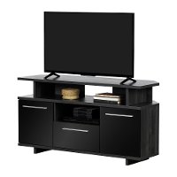 12210 Gray Oak and Black Corner TV Stand - Reflekt-8