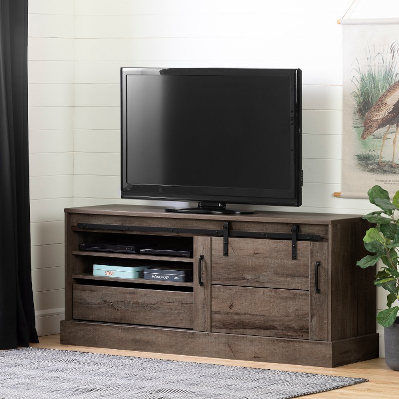 Fall Oak 65 Inch Tv Stand Harma Rc Willey Furniture