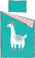 100351 Llama Turquoise Twin Comforter and Pillowcase - DreamIt