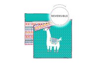 100532 Llama Turquoise Full Comforter and Pillowcases - DreamIt-3