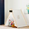 100369 Organic Cotton White and Pine Play Tent - Sweedi