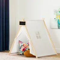 100369 Sweedi Organic Cotton White and Pine Play Tent