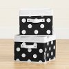 100381 Black and White Polka Dot Canvas Baskets, 2 Pack - Storit