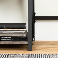 12111 Oak Caramel Industrial Desk with Storage - Evane-2