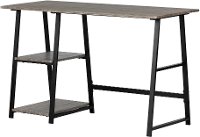 12111 Oak Caramel Industrial Desk with Storage - Evane-4