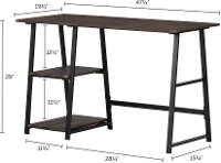 12112 Cracked Fall Oak Industrial Desk - Evane-5
