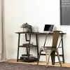 12112 Evane Cracked Fall Oak Industrial Desk