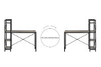 12113 Oak Caramel Industrial Desk with Storage - Evane-6