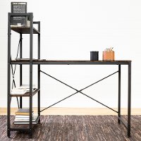 12114 Cracked Fall Oak Industrial Desk with Storage - Evane-2