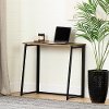 12115 Oak Caramel Industrial Folding Computer Desk - Evane