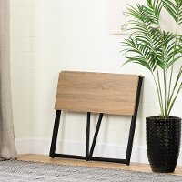 12115 Oak Caramel Industrial Folding Computer Desk - Evane-2