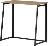 12115 Oak Caramel Industrial Folding Computer Desk - Evane-3