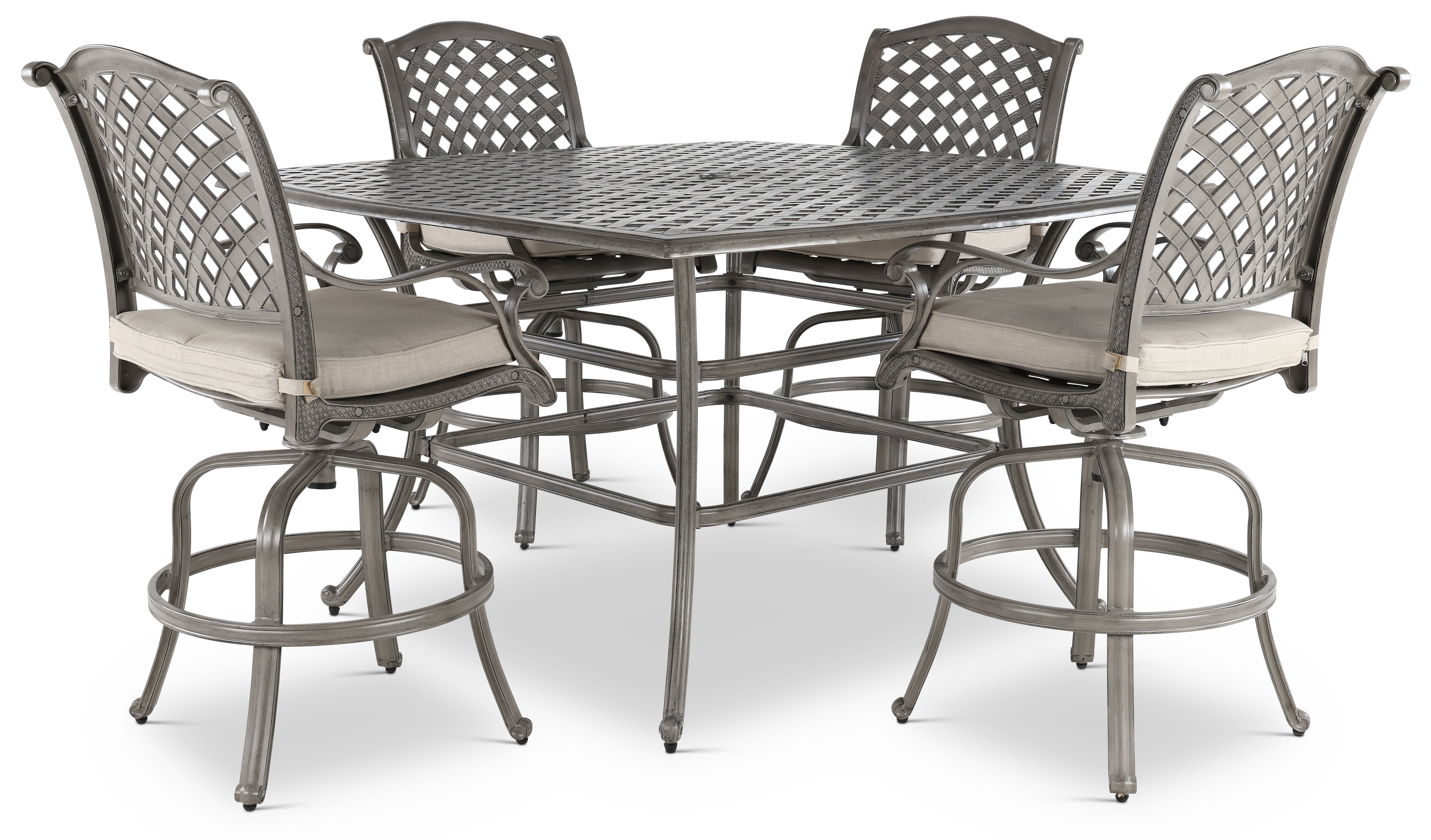 Macan Traditional 5 Piece Square Pub Style Table-1
