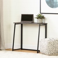 12116 Natural White Oak Industrial Folding Desk - Evane